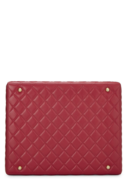 Chanel,  Red Quilted Lambskin Success Story Box, Pink
