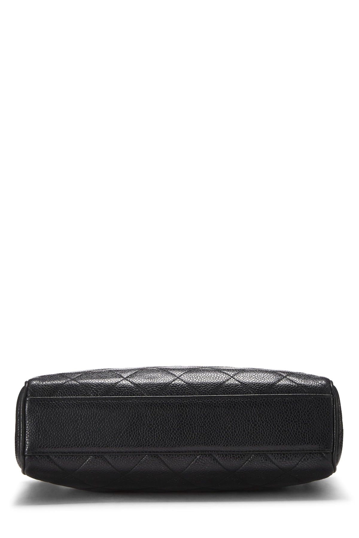 Chanel,  Black Quilted Caviar Pocket Camera Bag Medium, Black
