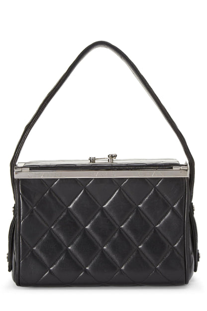 Chanel,  Black Quilted Lambskin Box Vanity Small, Black