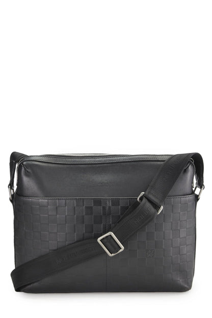 Louis Vuitton,  Black Damier Infini Calypso MM, Black