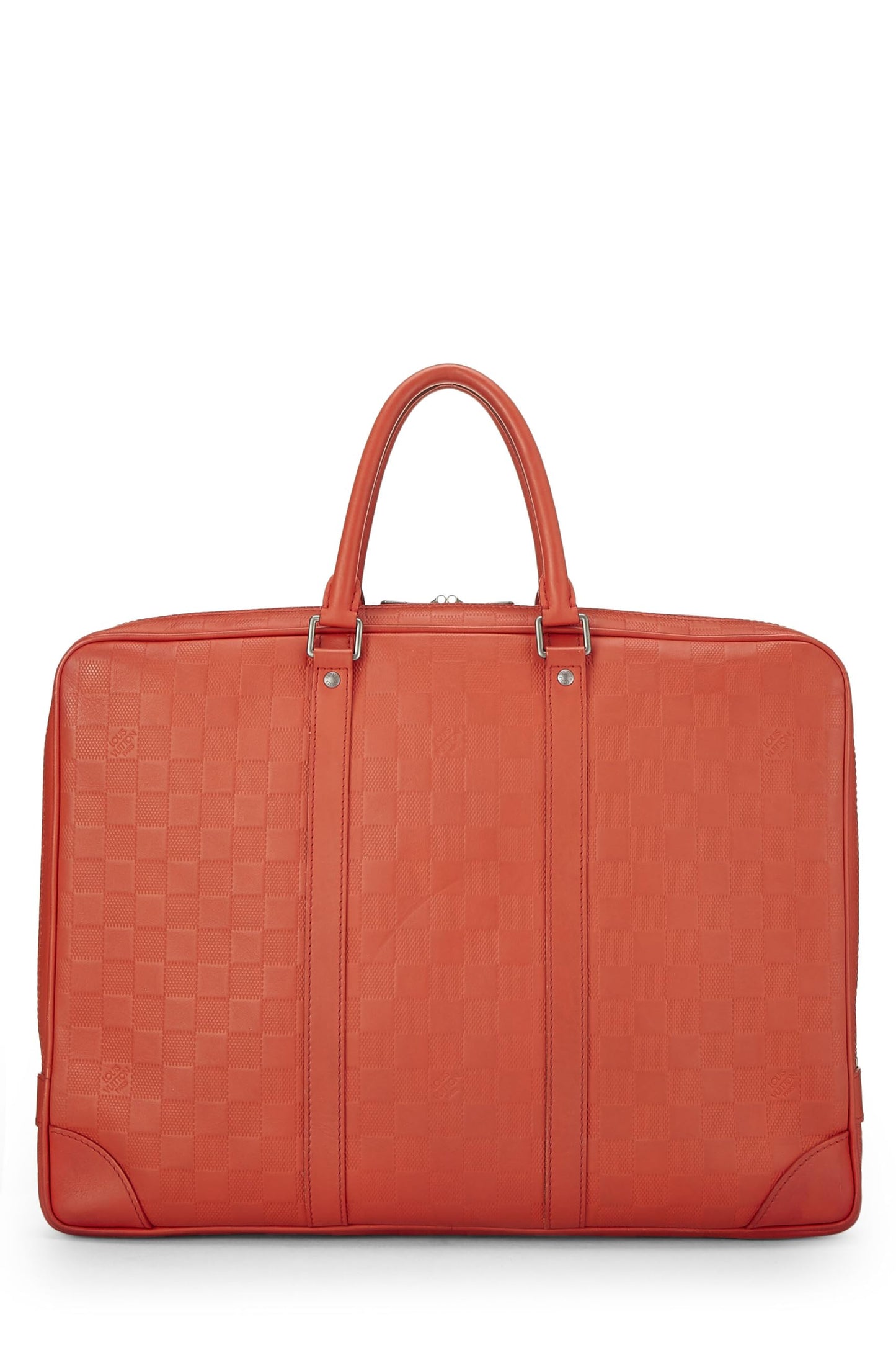 Louis Vuitton,  Orange Damier Infini Porte Documents Voyage, Orange