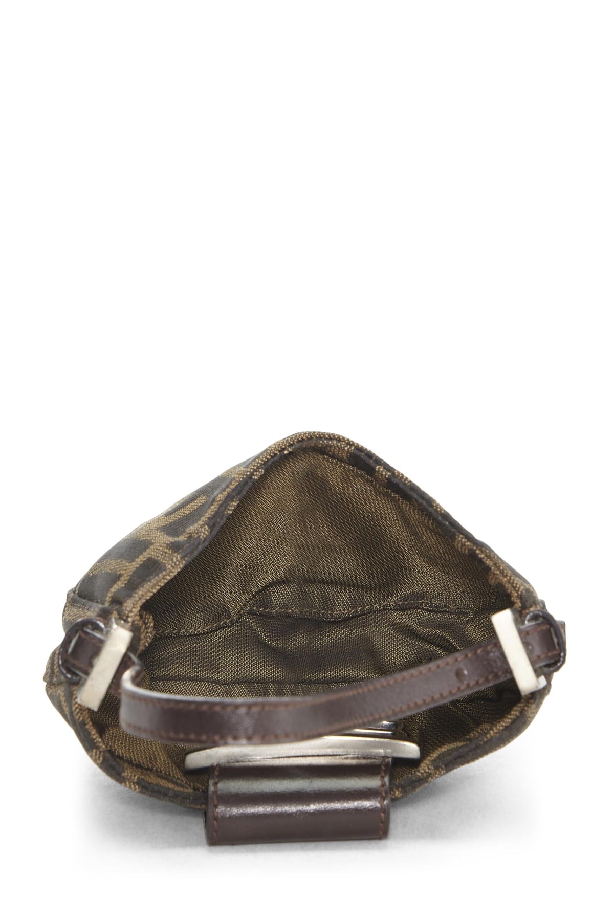 Fendi,  Brown Zucca Canvas Croissant Mini, Brown