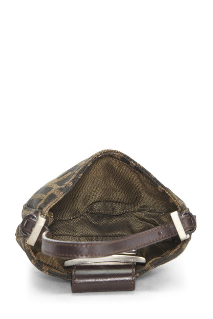 Fendi,  Brown Zucca Canvas Croissant Mini, Brown