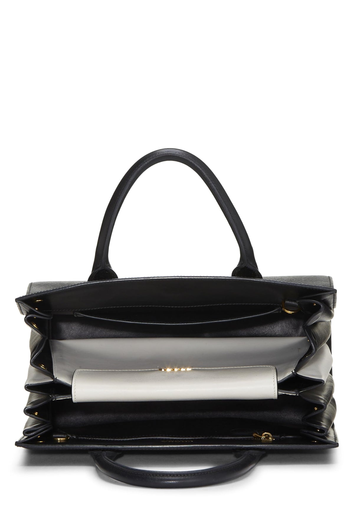 Prada,  Black Saffiano Bibliotheque Small, Black