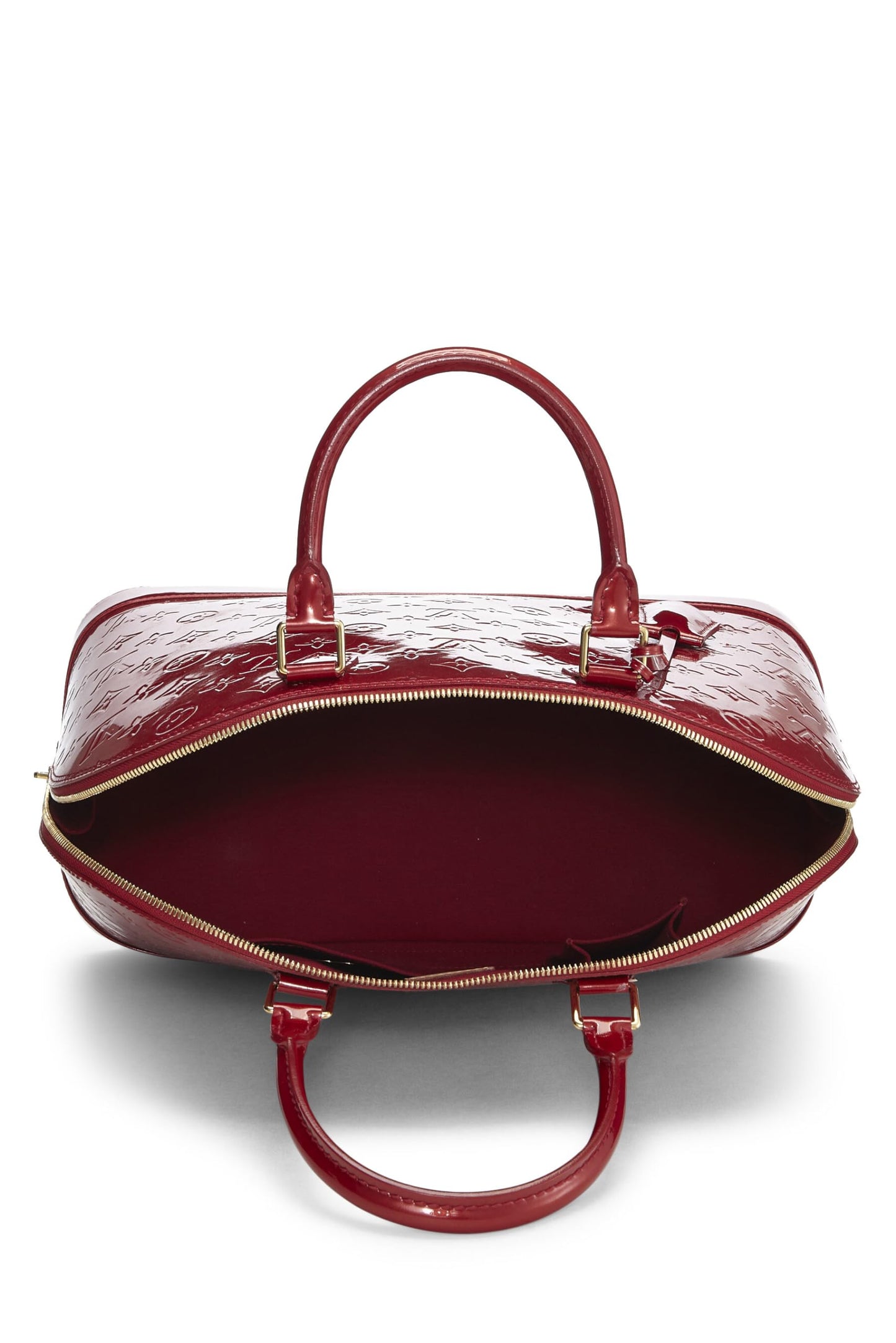 Louis Vuitton,  Cerise Monogram Vernis Alma MM NM, Red