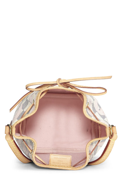 Louis Vuitton,  Pink Summer Spirit Damier Azur Tahitienne Noé Nano, White
