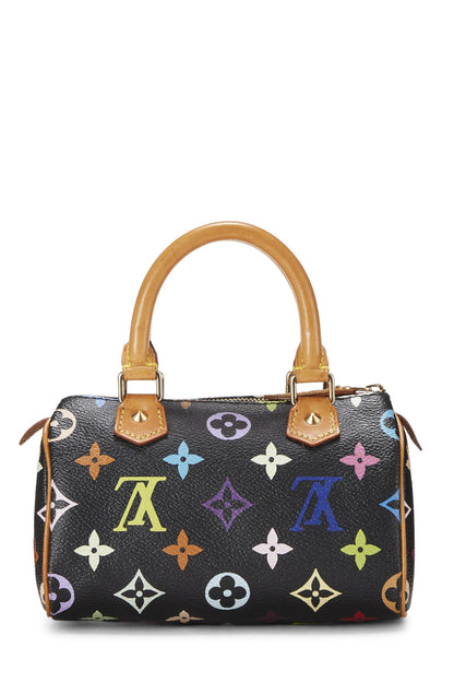 Louis Vuitton,  Takashi Murakami x Louis Vuitton Black Monogram Multicolore HL Speedy, Black