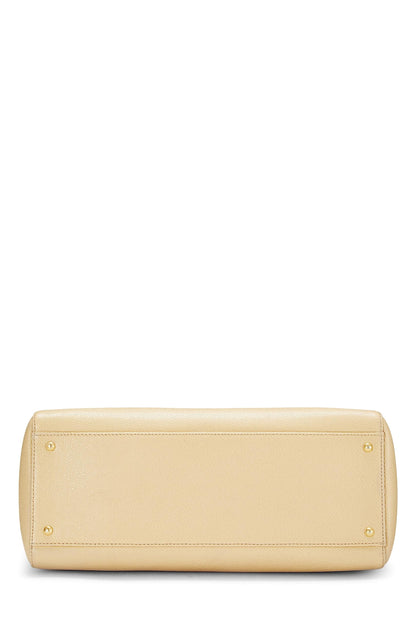 Chanel,  Beige Caviar Zip Tote Small, Beige