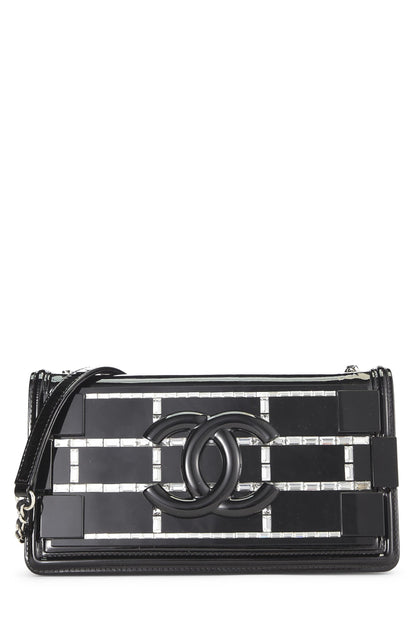 Chanel,  Black Patent Leather Boy Brick Flap, Black