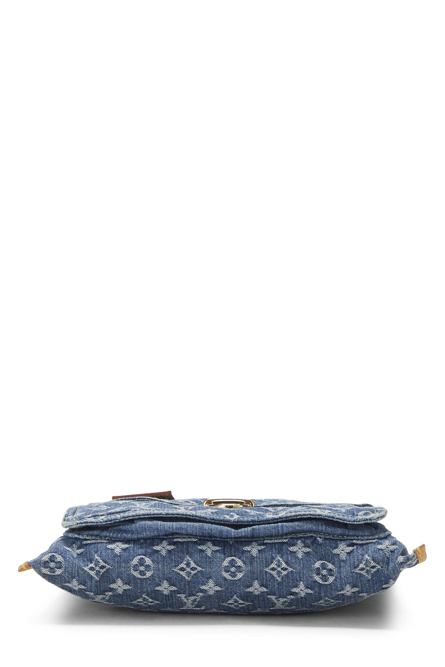 Louis Vuitton,  Blue Monogram Denim Flat Shopper, Blue