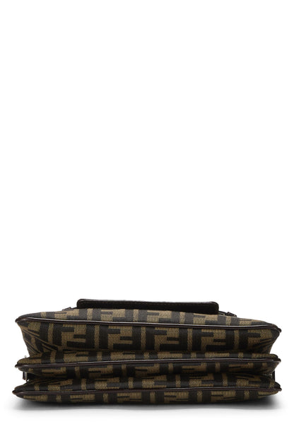 Fendi,  Brown Zucca Canvas Shoulder Bag, Brown