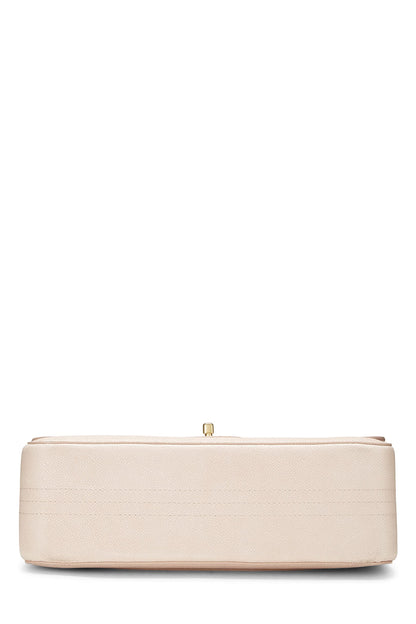 Chanel,  Pink Caviar Pure Double Flap Jumbo, Pink