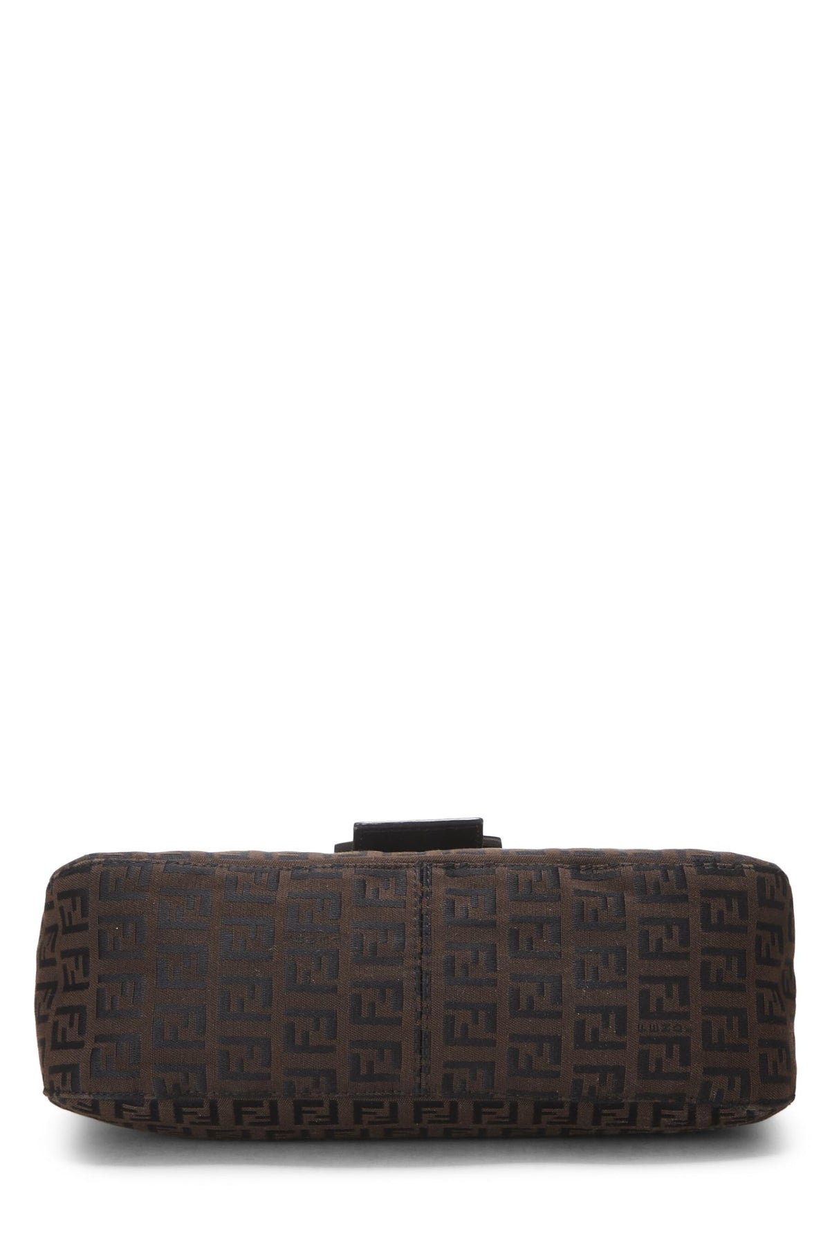 Fendi,  Black Nylon Zucchino Shoulder Bag, Brown
