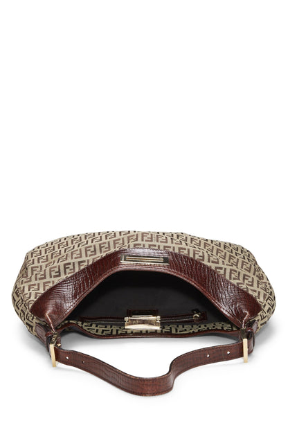 Fendi,  Brown Zucchino Canvas Hobo Bag, Brown