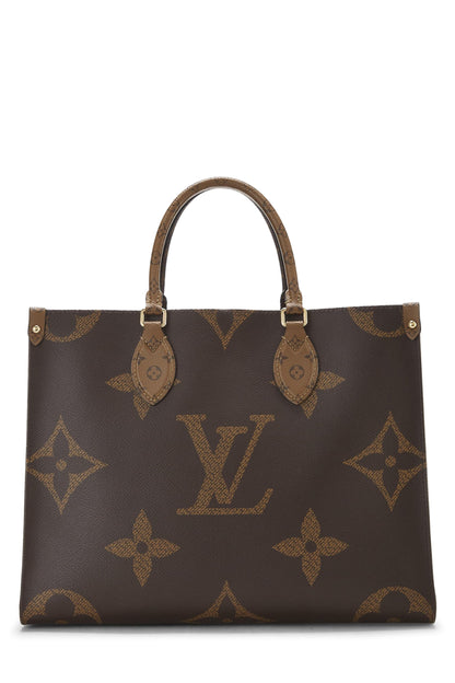 Louis Vuitton,  Brown Giant Monogram On The Go MM, Brown