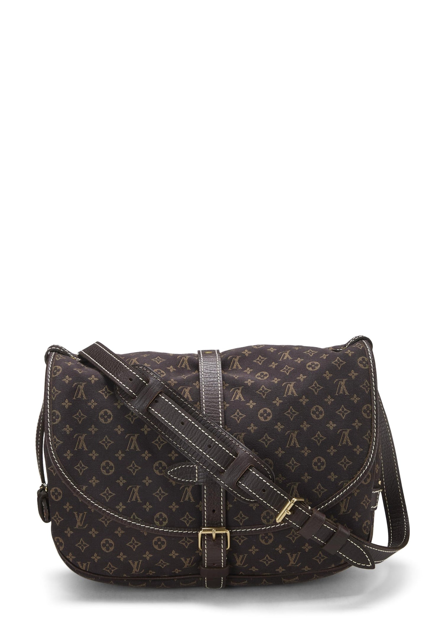 Louis Vuitton,  Monogram Mini Lin Saumur 30, Brown
