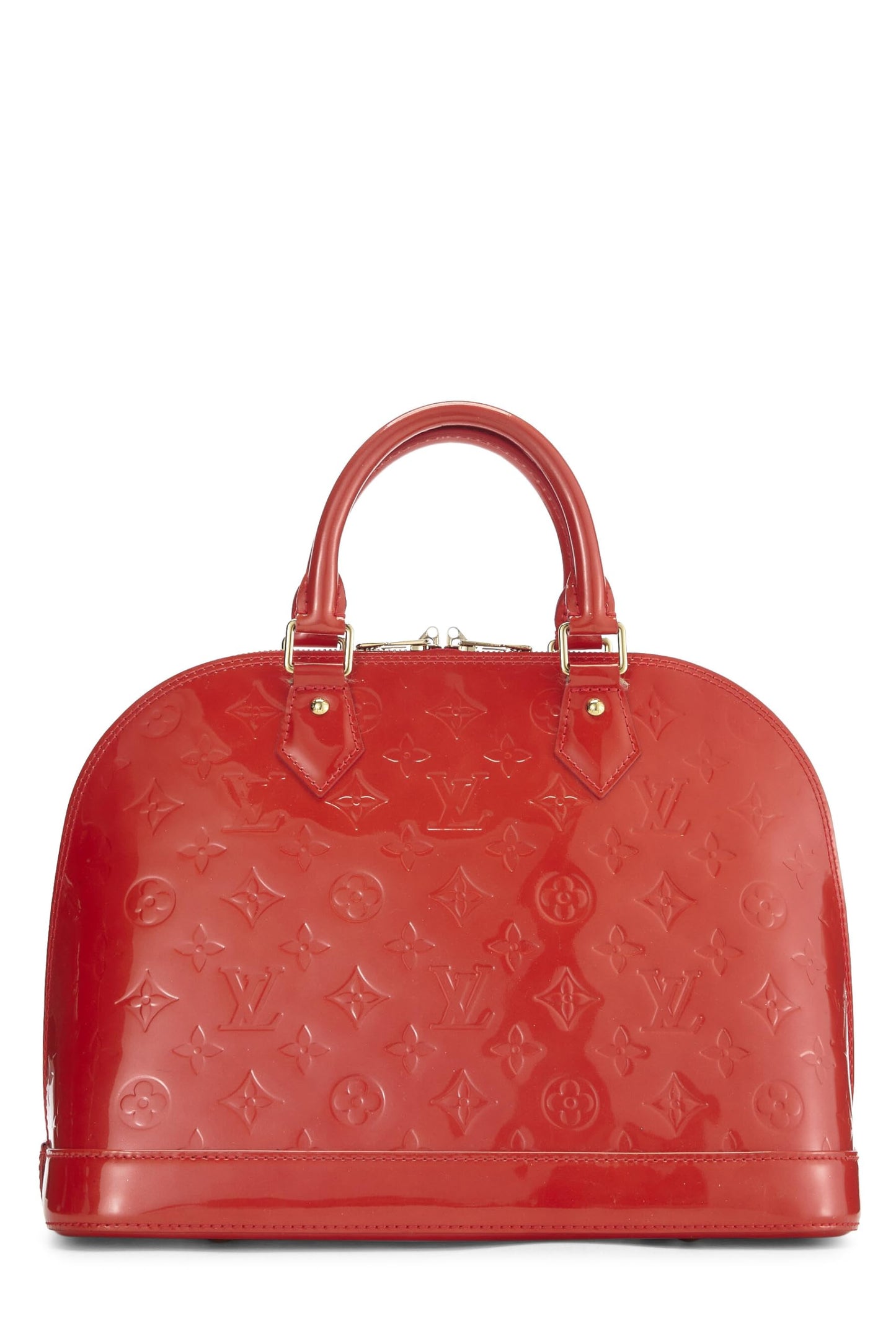 Louis Vuitton,  Orange Sunset Monogram Vernis Alma GM, Orange