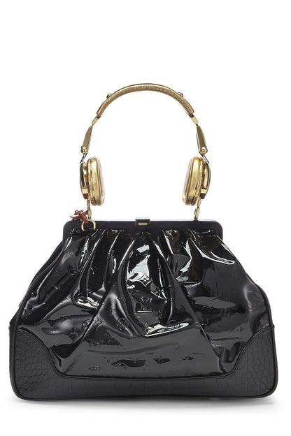 Louis Vuitton,  Black Monogram Vernis Les Extraordinaires Headphone Bag, Black