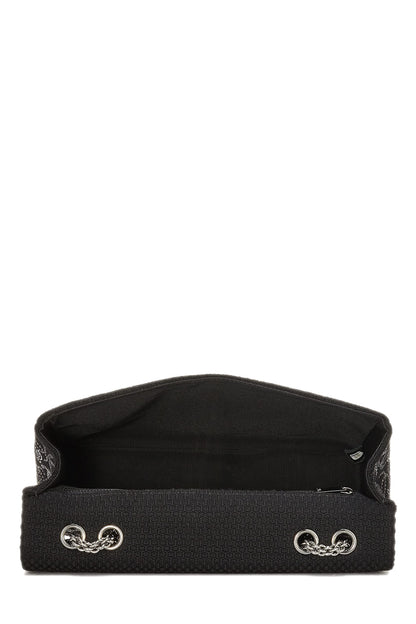 Chanel,  Paris-Shanghai Black Tweed Crystal 'CC' Half Flap Jumbo, Black