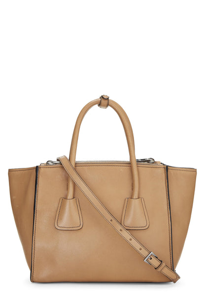 Prada,  Brown Calfskin Grace Lux Concept Tote, Brown
