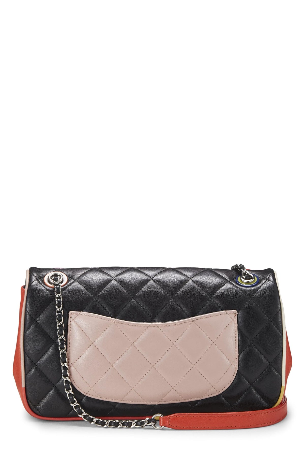 Chanel,  Paris-Cuba Multicolor Calfskin Half Flap Medium, Black