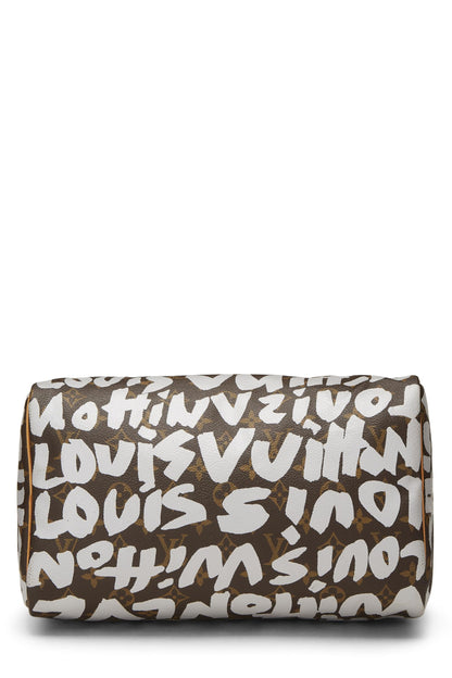 Louis Vuitton,  Stephen Sprouse x Louis Vuitton Monogram Grey Graffiti Speedy 30, Grey