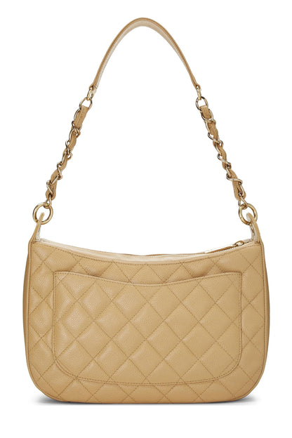 Chanel,  Beige Caviar Timeless 'CC' Shoulder Bag, Beige