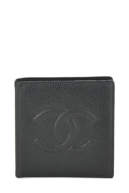 Chanel,  Green Caviar Timeless 'CC' Compact Wallet, Green