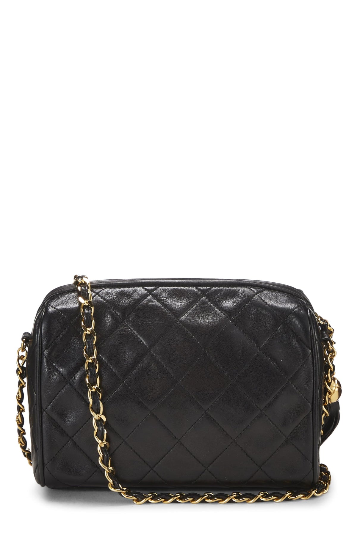 Chanel,  Black Lambskin Pocket Camera Bag Mini, Black