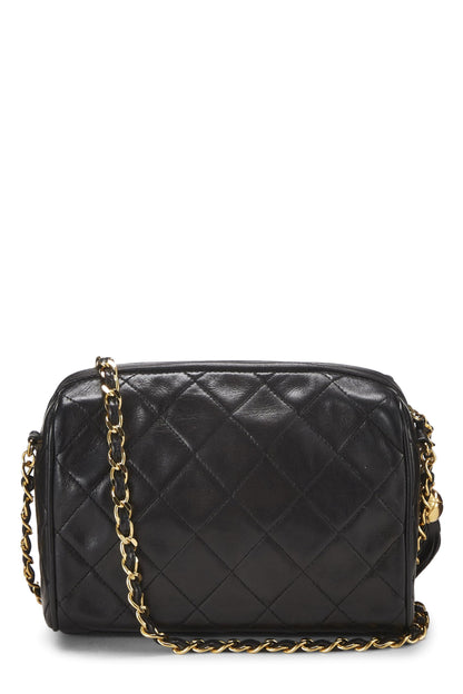 Chanel,  Black Lambskin Pocket Camera Bag Mini, Black