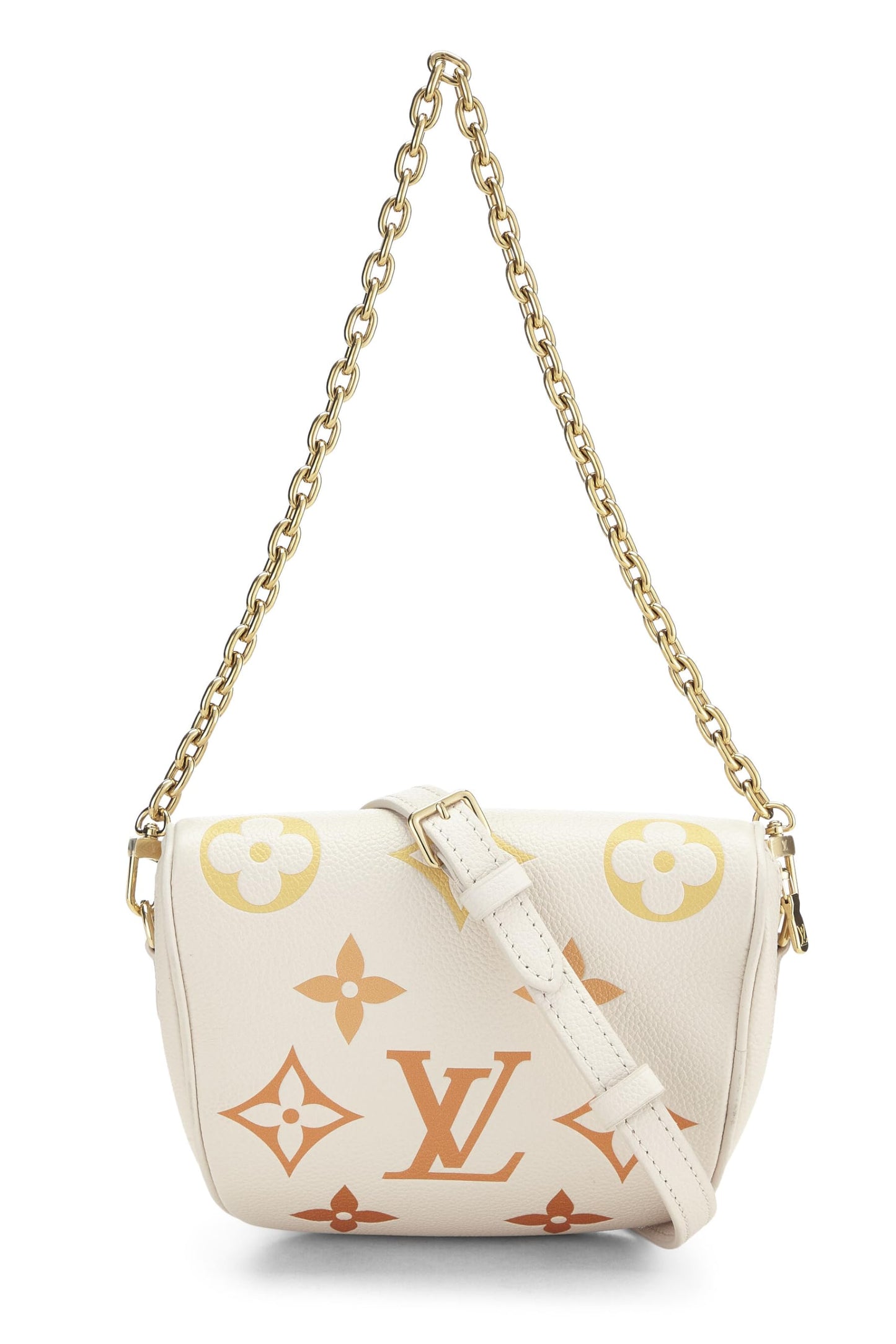 Louis Vuitton,  Cream Giant Monogram Empreinte Bumbag Mini, Cream