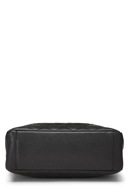 Chanel,  Black Quilted Caviar Petite Shopping Tote (PST), Black