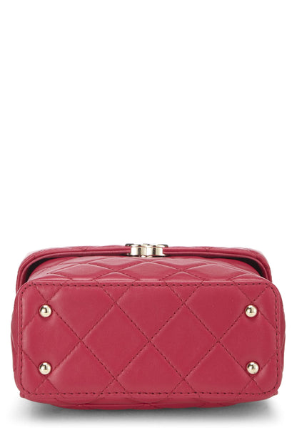 Chanel,  Pink Quilted Lambskin Box Bag Small, Pink