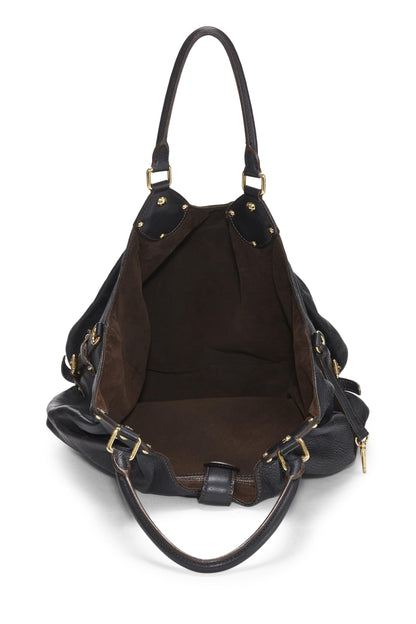 Louis Vuitton,  Black Monogram Mahina Large, Black