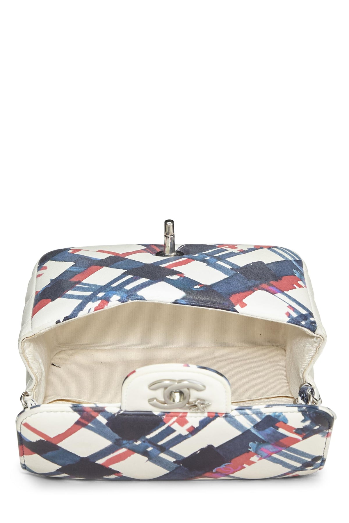 Chanel,  Blue & Red Calfskin Airline Square Flap Mini, Multi