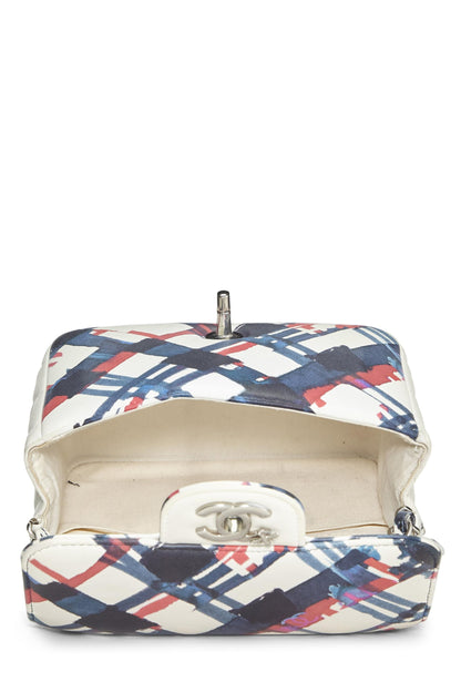 Chanel,  Blue & Red Calfskin Airline Square Flap Mini, Multi
