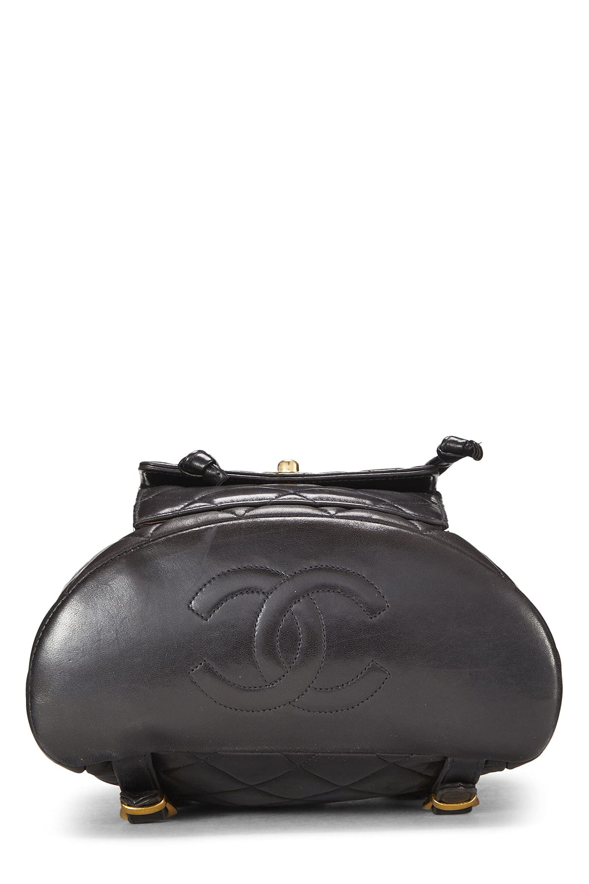 Chanel,  Black Quilted Lambskin Classic Backpack Medium, Black