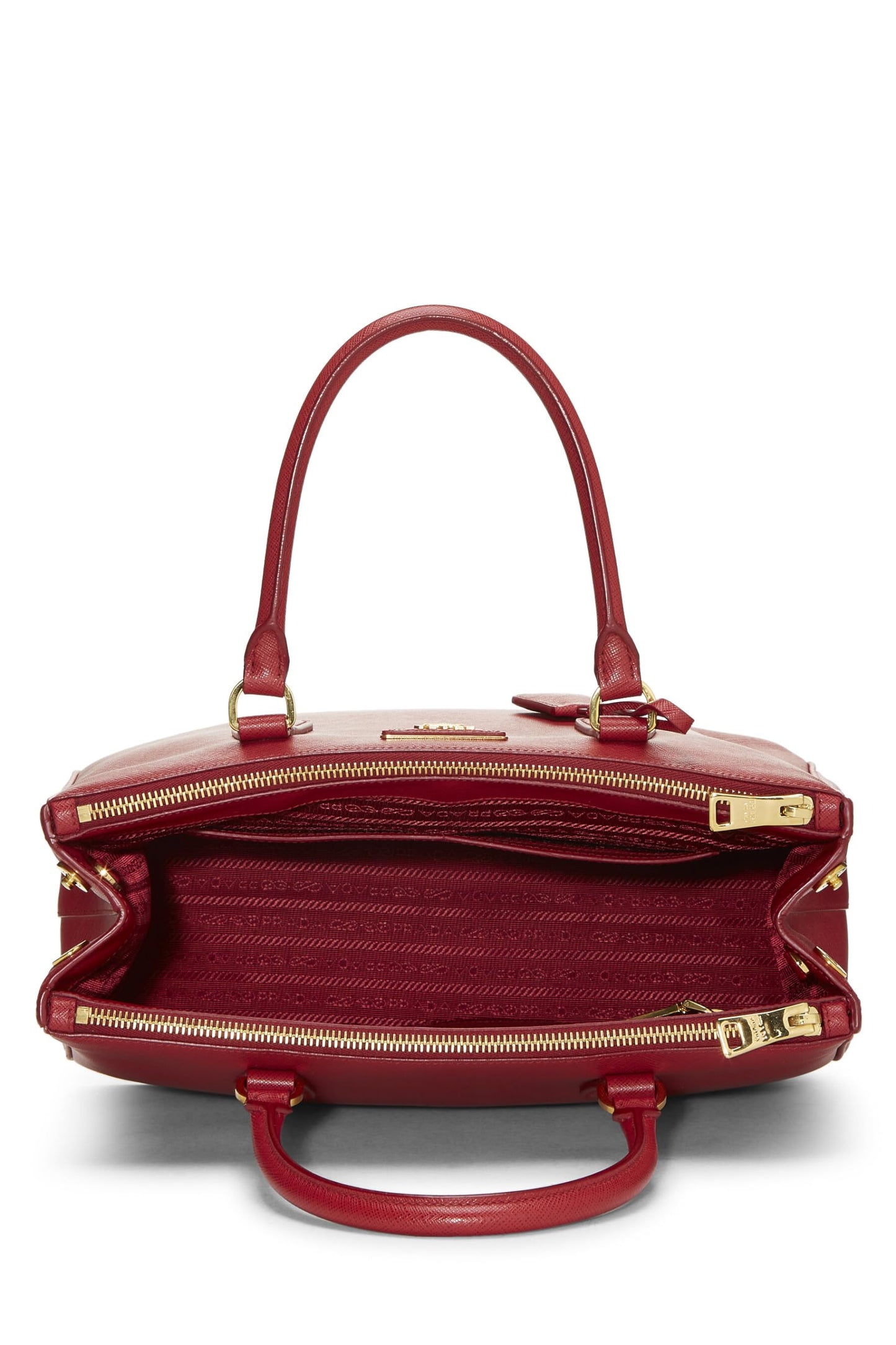 Prada,  Red Saffiano Galleria Tote Medium, Red