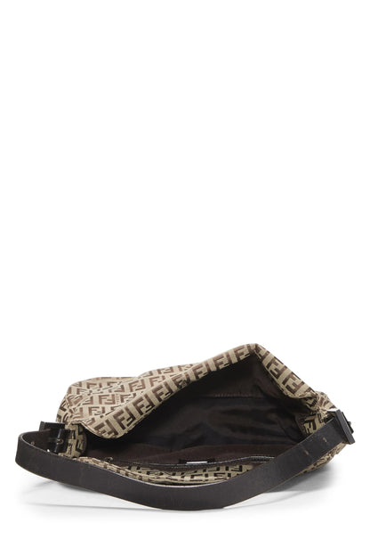 Fendi,  Brown Zucchino Canvas Shoulder Bag, Brown