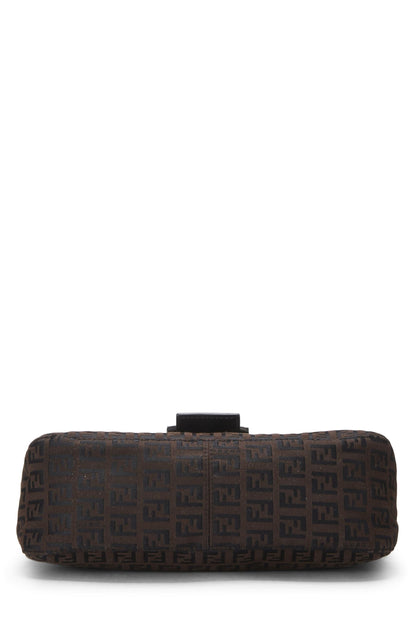 Fendi,  Brown Nylon Zucchino Shoulder Bag, Brown