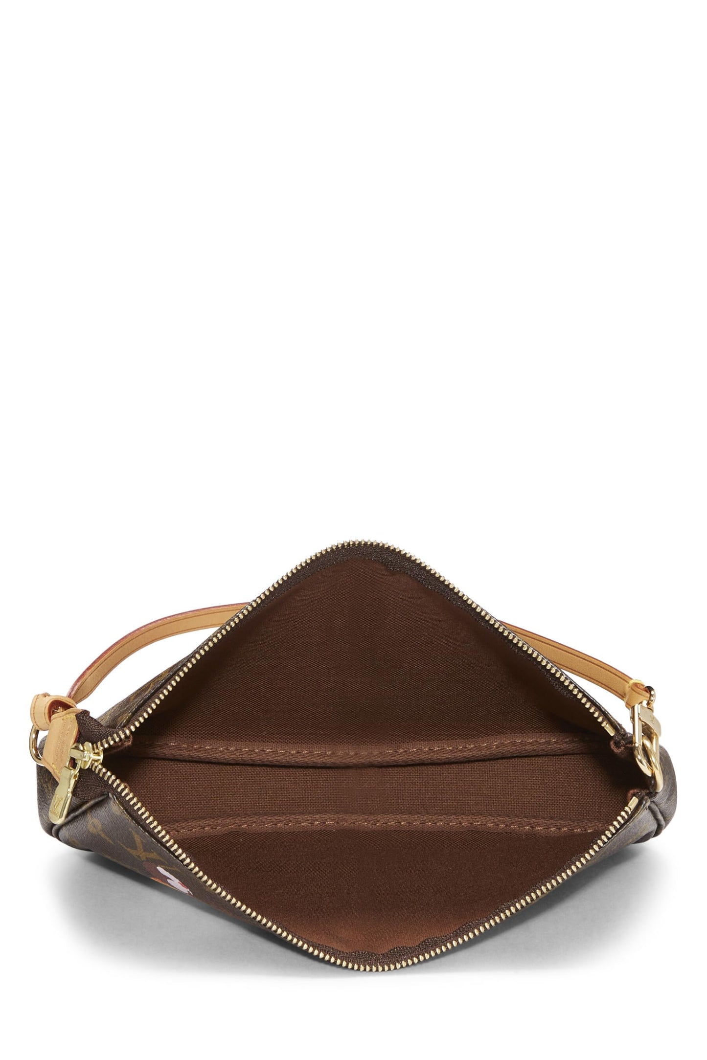 Louis Vuitton,  Takashi Murakami x Louis Vuitton Monogram Canvas Panda Pochette Accessoires, Brown