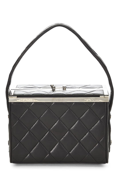 Chanel,  Black Quilted Lambskin Box Vanity Small, Black