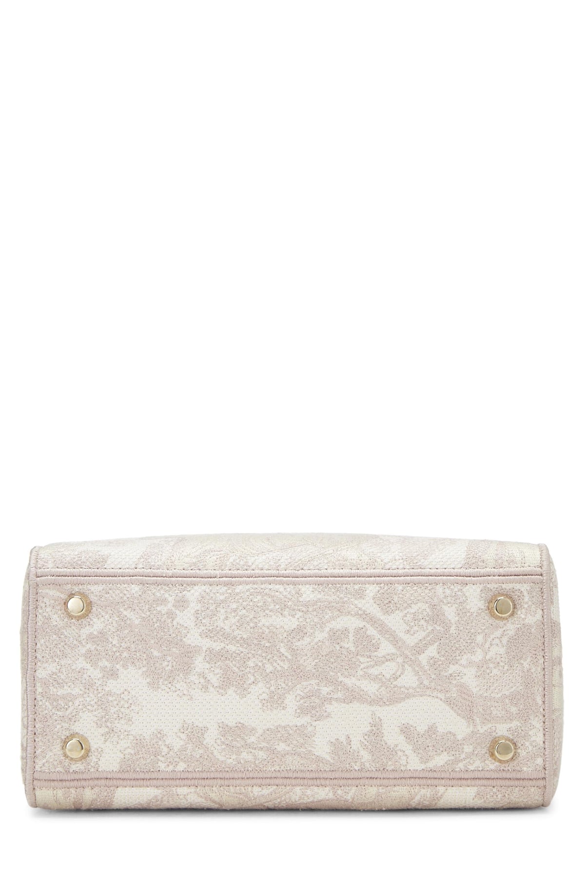 Dior, Pink Embroidered Canvas Lady D-Lite Medium, Pink