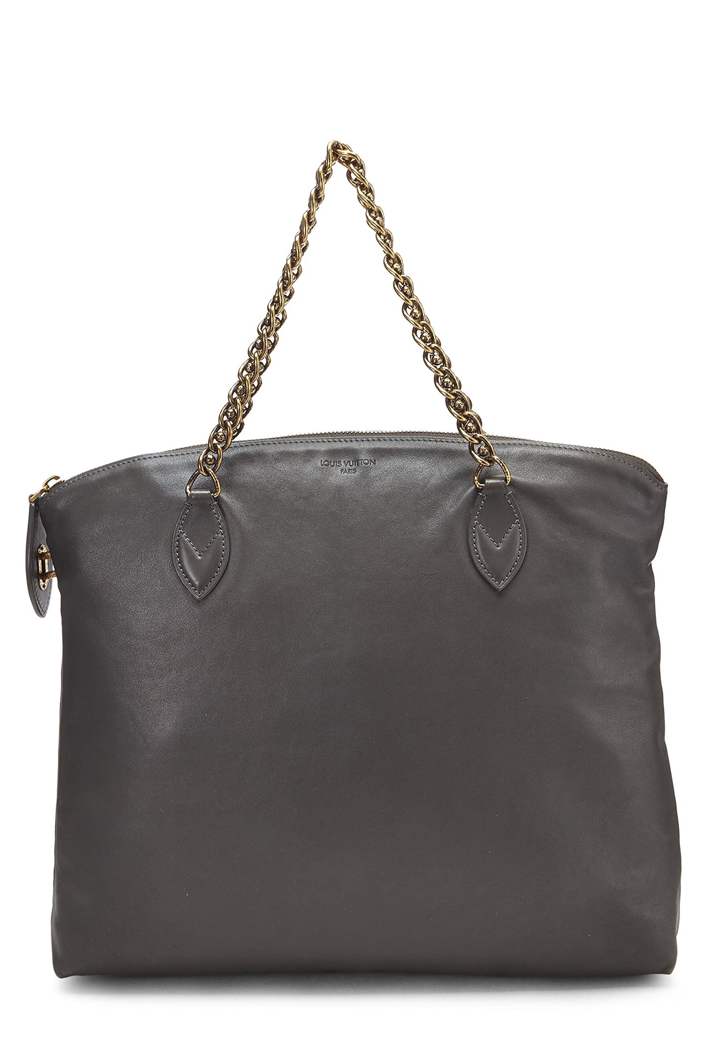 Louis Vuitton,  Grey Cuir Boudoir Lockit Chain, Black