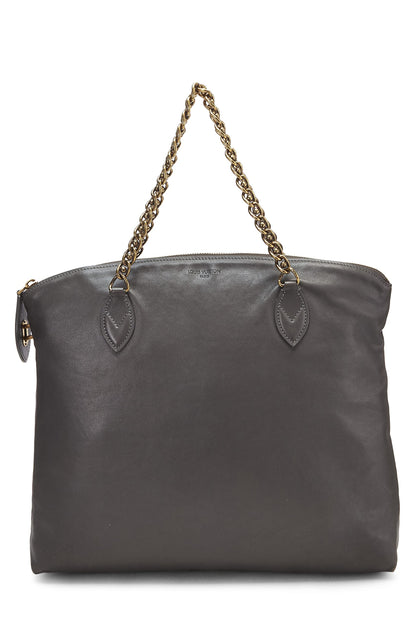 Louis Vuitton,  Grey Cuir Boudoir Lockit Chain, Black