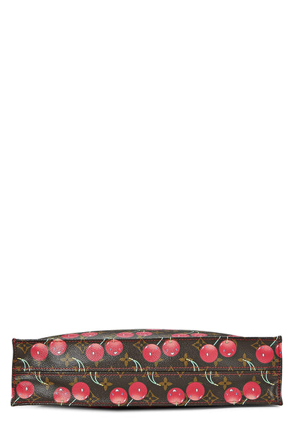Louis Vuitton,  Takashi Murakami x Louis Vuitton Monogram Cerises Sac Plat, Brown