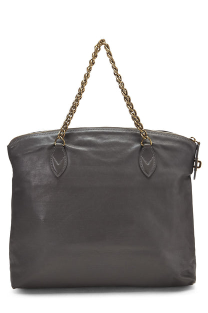 Louis Vuitton,  Grey Cuir Boudoir Lockit Chain, Black