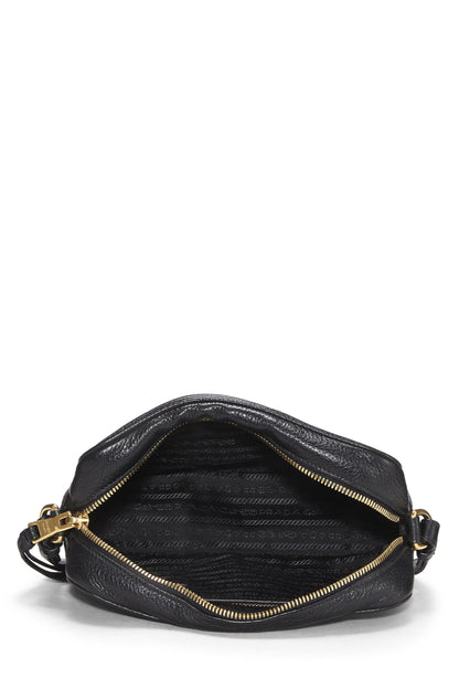 Prada,  Black Vitello Daino Camera Bag, Black
