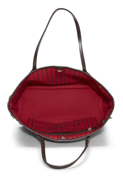 Louis Vuitton,  Damier Ebene Neverfull PM, Brown