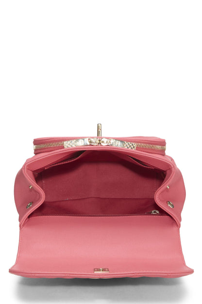 Chanel,  Pink Quilted Caviar Business Affinity Flap Bag Small, Pink